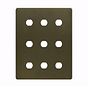 Bronze 9 Gang Grid Plate
