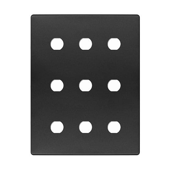 Brass 9 Gang Grid Plate
