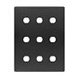 Brass 9 Gang Grid Plate
