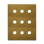 The Belgravia Collection Old Brass 9 Gang CM Circular Module Grid Switch Plate