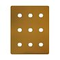 Antique Gold 9 Gang Grid Plate
