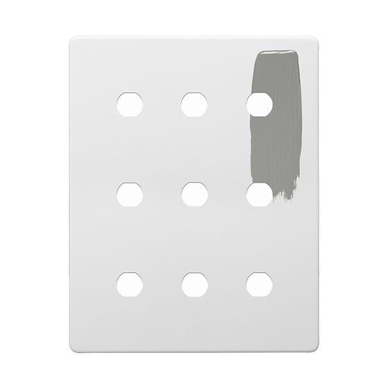 Paintable 9 Gang Grid Plate