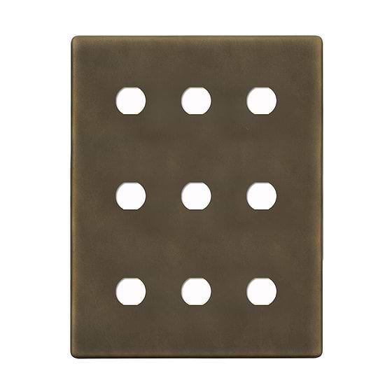 Vintage Brass 9 Gang Grid Plate
