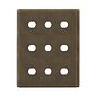 Vintage Brass 9 Gang Grid Plate
