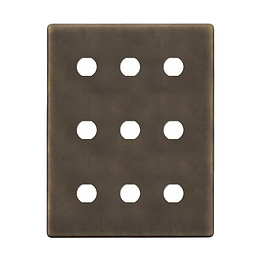 Vintage Brass 9 Gang Grid Plate
