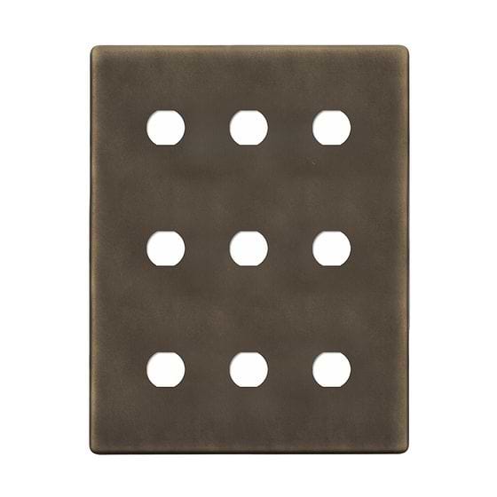 The Westminster Collection Vintage Brass 9 Gang CM Circular Module Grid Switch Plate