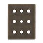 The Westminster Collection Vintage Brass 9 Gang CM Circular Module Grid Switch Plate