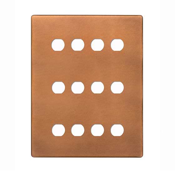 Antique Copper 12 Gang Grid Plate
