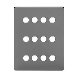 Black Nickel 12 Gang Grid Plate
