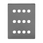Black Nickel 12 Gang Grid Plate
