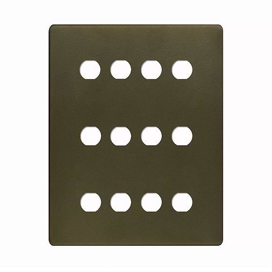 Bronze 12 Gang Grid Plate