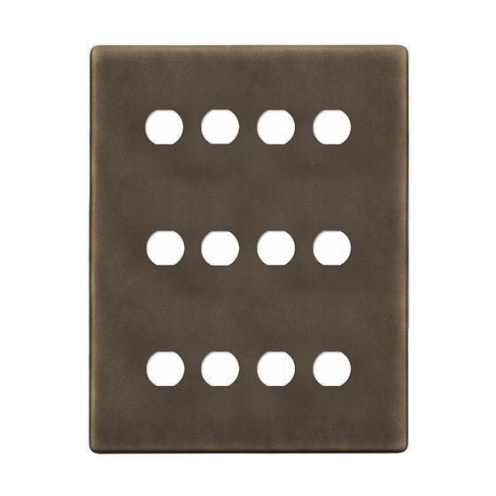 The Westminster Collection Vintage Brass 12 Gang CM Circular Module Grid Switch Plate