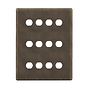 The Westminster Collection Vintage Brass 12 Gang CM Circular Module Grid Switch Plate