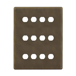The Westminster Collection Vintage Brass 12 Gang CM Circular Module Grid Switch Plate