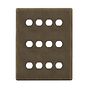 The Westminster Collection Vintage Brass 12 Gang CM Circular Module Grid Switch Plate