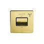 The Savoy Collection Brushed Brass Extractor Fan Isolator Switch Black Ins Screwless
