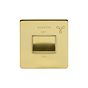The Savoy Collection Brushed Brass 10A 1 Gang 1 Way 3-Pole Extractor Fan Isolator Switch Wht Ins Screwless