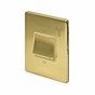 The Savoy Collection Brushed Brass 10A 1 Gang 1 Way 3-Pole Extractor Fan Isolator Switch Wht Ins Screwless