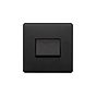 The Camden Collection Matt Black 10A 1 Gang 1 Way 3-Pole Fan Isolator Black Insert Screwless