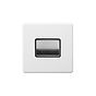 Soho Lighting Primed Paintable Extractor Fan Isolator Switch with Brushed Chrome Switch and Black Insert