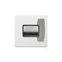 Soho Lighting Primed Paintable Extractor Fan Isolator Switch with Brushed Chrome Switch and Black Insert