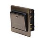 The Charterhouse Collection Antique Brass 32A Key Card Switch With Black Insert