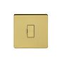 The Savoy Collection Brushed Brass 13A Unswitched Fused Connection Unit (FCU) Wht Ins Screwless