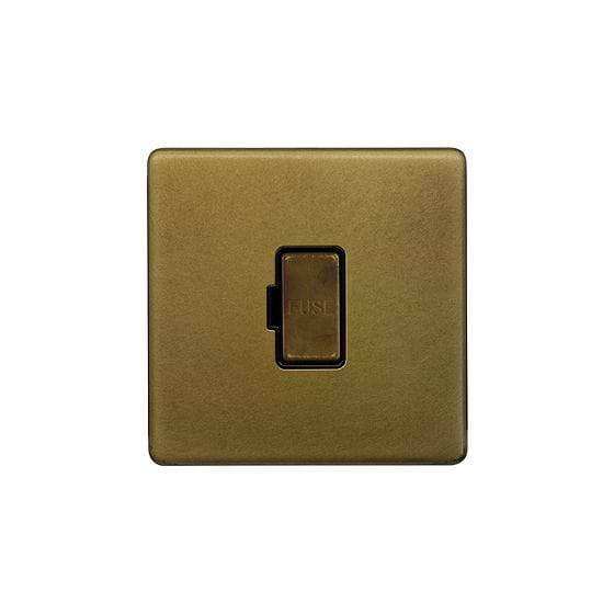 The Belgravia Collection Old Brass 13A Double Pole Unswitched Fused Connection Unit (FCU)