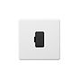 Soho Lighting Primed Paintable Fused Spur (FCU) Unswitched 13A Double Pole with Matt Black Switch
