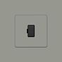 Soho Lighting Primed Paintable Fused Spur (FCU) Unswitched 13A Double Pole with Matt Black Switch