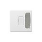Soho Lighting Primed Paintable Fused Spur (FCU) Unswitched 13A Double Pole with White Switch