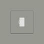 Soho Lighting Primed Paintable Fused Spur (FCU) Unswitched 13A Double Pole with White Switch