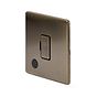 The Charterhouse Collection Antique Brass 13A Unswitched Fused Connection Unit (FCU) Flex Outlet Blk Ins Screwless