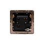 The Savoy Collection Brushed Brass 13A Unswitched Fused Connection Unit (FCU) Flex Outlet Black Insert Screwless