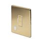 The Savoy Collection Brushed Brass 13A Unswitched Fused Connection Unit (FCU) Flex Outlet Wht Ins Screwless