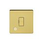 The Savoy Collection Brushed Brass 13A Unswitched Fused Connection Unit (FCU) Flex Outlet Wht Ins Screwless