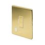 The Savoy Collection Brushed Brass 13A Unswitched Fused Connection Unit (FCU) Flex Outlet Wht Ins Screwless