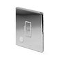 The Finsbury Collection Polished Chrome 13A Unswitched Fused Connection Unit (FCU) Flex Outlet Wht Ins Screwless