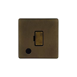 The Westminster Collection Vintage Brass 13A Unswitched Fused Connection Unit (FCU) Flex Outlet