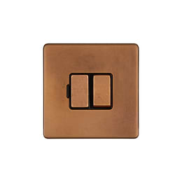 The Chiswick Collection Antique Copper 13A Double Pole Switched Fused Connection Unit (FCU)
