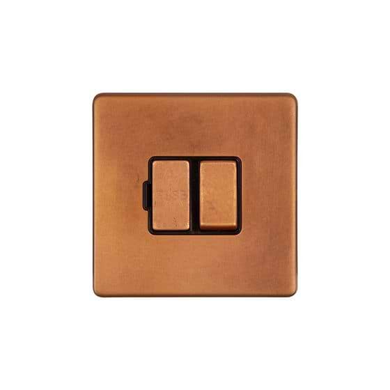 The Chiswick Collection Antique Copper 13A Double Pole Switched Fused Connection Unit (FCU)