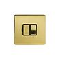 The Savoy Collection Brushed Brass Fused Connection Unit (FCU) Switched 13A DP Blk Ins Screwless