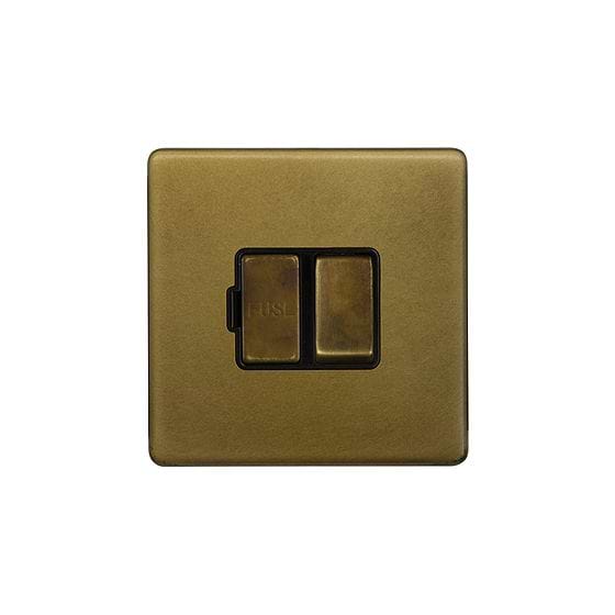 The Belgravia Collection Old Brass 13A Double Pole Switched Fused Connection Unit (FCU)