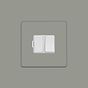 Soho Lighting Primed Paintable Switched Fused Spur (FCU) 13A Double Pole with White Switch