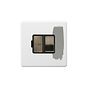 Soho Lighting Primed Paintable Switched Fused Spur (FCU) 13A Double Pole with Antique Brass Switch