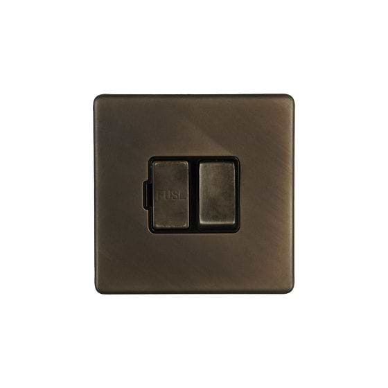 The Westminster Collection Vintage Brass 13A Double Pole Switched Fused Connection Unit (FCU)