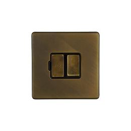 The Westminster Collection Vintage Brass 13A Double Pole Switched Fused Connection Unit (FCU)