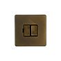 The Westminster Collection Vintage Brass 13A Double Pole Switched Fused Connection Unit (FCU)