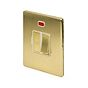 The Savoy Collection Brushed Brass 13A Switched Fused Connection Unit (FCU) With Neon Wht Ins Screwless