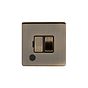 The Charterhouse Collection Antique Brass 13A Switched Fused Connection Unit (FCU) Flex Outlet Blk Ins Screwless